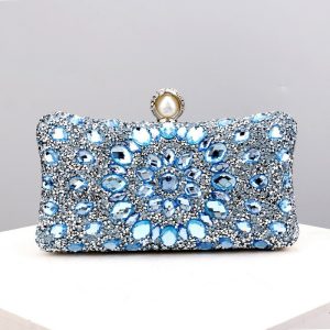Square diamond bag handbag shoulder bag messenger bag evening bag women's fashion banquet match dress rhinestone bag