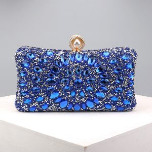 Square diamond bag handbag shoulder bag messenger bag evening bag women's fashion banquet match dress rhinestone bag