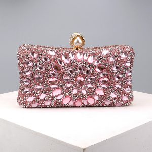 Square diamond bag handbag shoulder bag messenger bag evening bag women's fashion banquet match dress rhinestone bag