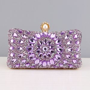 Square diamond bag handbag shoulder bag messenger bag evening bag women's fashion banquet match dress rhinestone bag