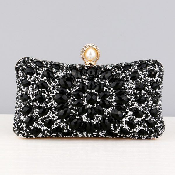 Square diamond bag handbag shoulder bag messenger bag evening bag women's fashion banquet match dress rhinestone bag