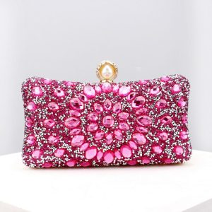 Square diamond bag handbag shoulder bag messenger bag evening bag women's fashion banquet match dress rhinestone bag